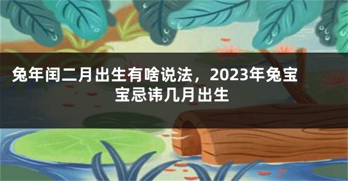 兔年闰二月出生有啥说法，2023年兔宝宝忌讳几月出生