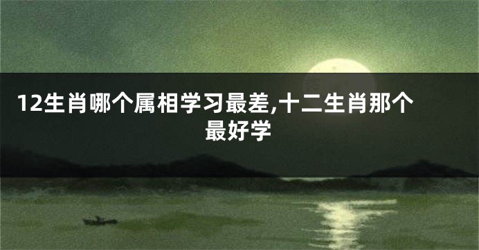 12生肖哪个属相学习最差,十二生肖那个最好学