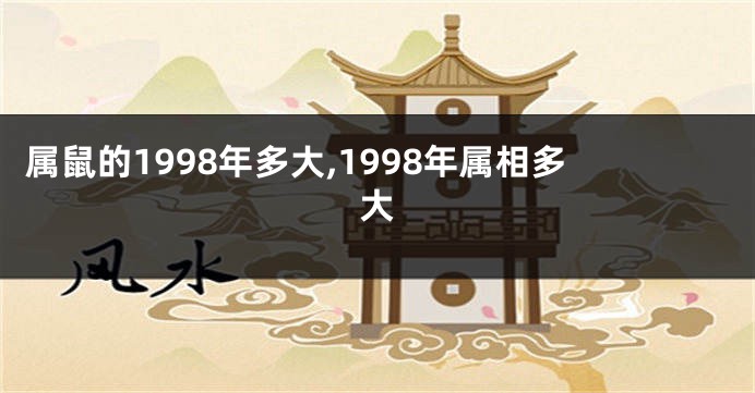 属鼠的1998年多大,1998年属相多大