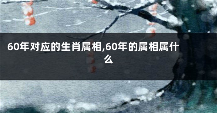 60年对应的生肖属相,60年的属相属什么