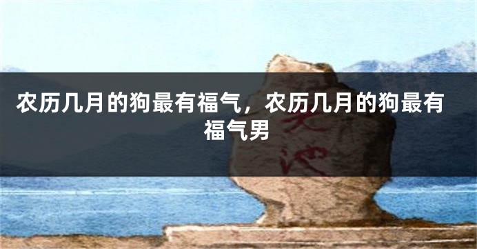 农历几月的狗最有福气，农历几月的狗最有福气男