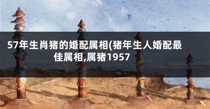 57年生肖猪的婚配属相(猪年生人婚配最佳属相,属猪1957