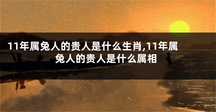 11年属兔人的贵人是什么生肖,11年属兔人的贵人是什么属相