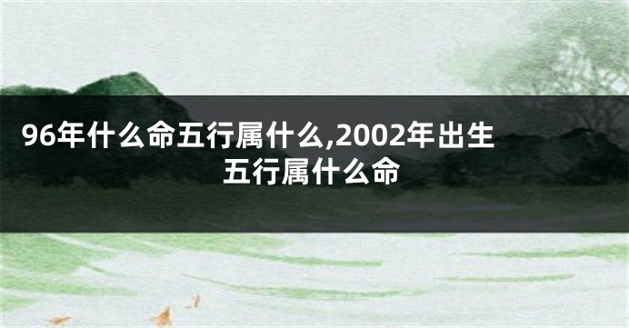 96年什么命五行属什么,2002年出生五行属什么命