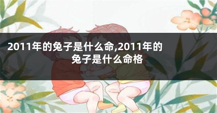 2011年的兔子是什么命,2011年的兔子是什么命格