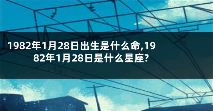 1982年1月28日出生是什么命,1982年1月28日是什么星座?