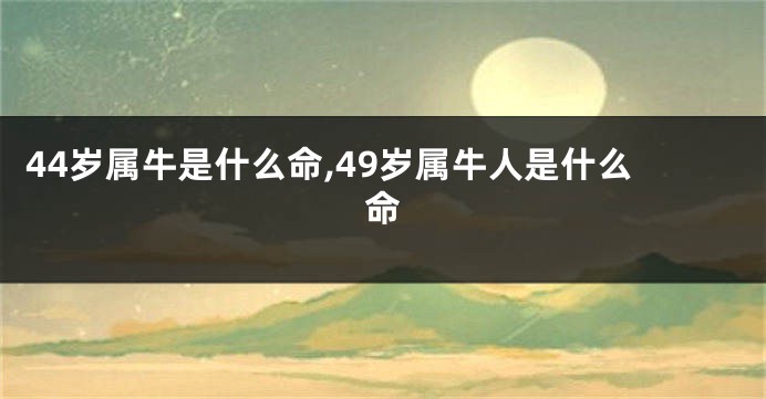 44岁属牛是什么命,49岁属牛人是什么命