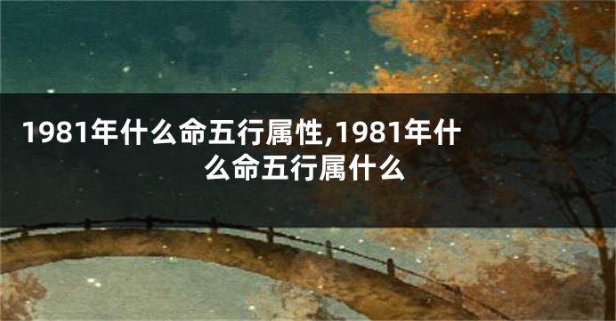 1981年什么命五行属性,1981年什么命五行属什么