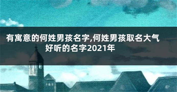 有寓意的何姓男孩名字,何姓男孩取名大气好听的名字2021年