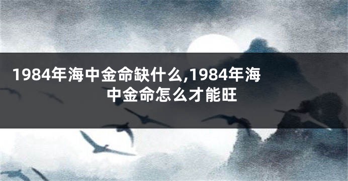 1984年海中金命缺什么,1984年海中金命怎么才能旺