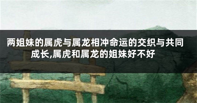 两姐妹的属虎与属龙相冲命运的交织与共同成长,属虎和属龙的姐妹好不好