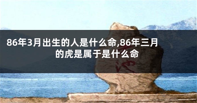 86年3月出生的人是什么命,86年三月的虎是属于是什么命