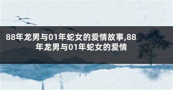 88年龙男与01年蛇女的爱情故事,88年龙男与01年蛇女的爱情