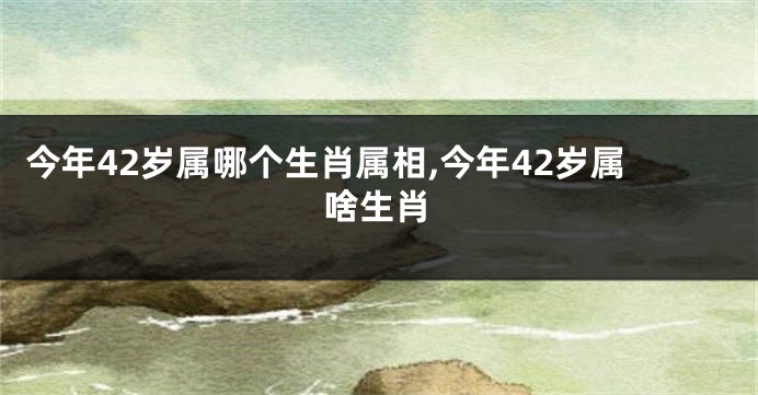 今年42岁属哪个生肖属相,今年42岁属啥生肖