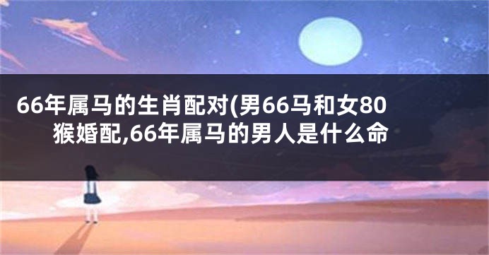 66年属马的生肖配对(男66马和女80猴婚配,66年属马的男人是什么命