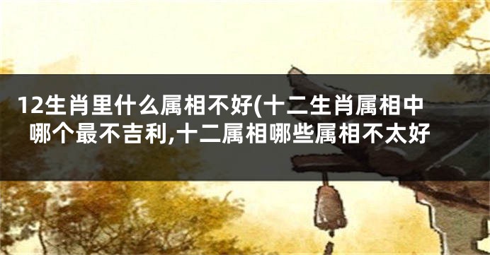 12生肖里什么属相不好(十二生肖属相中哪个最不吉利,十二属相哪些属相不太好