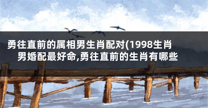 勇往直前的属相男生肖配对(1998生肖男婚配最好命,勇往直前的生肖有哪些