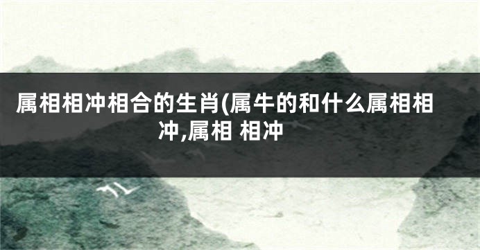 属相相冲相合的生肖(属牛的和什么属相相冲,属相 相冲