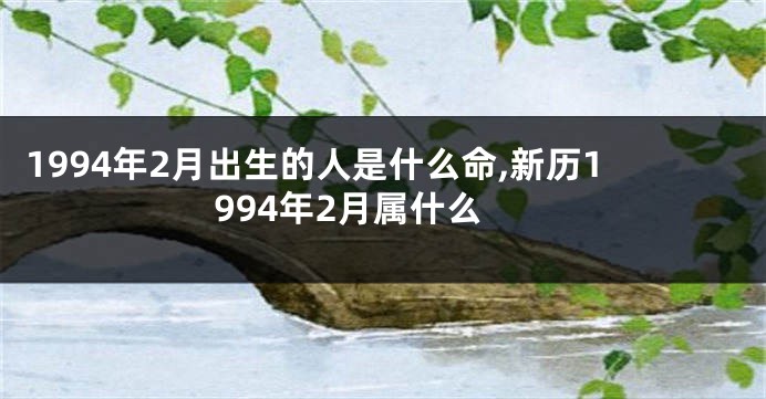 1994年2月出生的人是什么命,新历1994年2月属什么