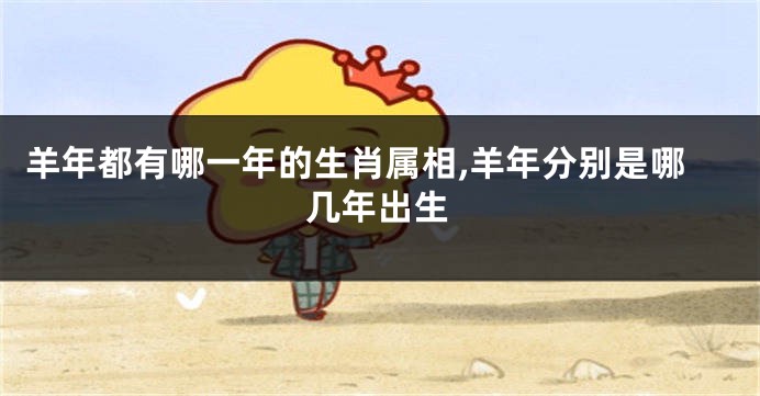 羊年都有哪一年的生肖属相,羊年分别是哪几年出生