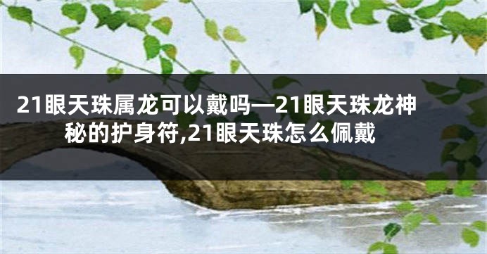 21眼天珠属龙可以戴吗—21眼天珠龙神秘的护身符,21眼天珠怎么佩戴