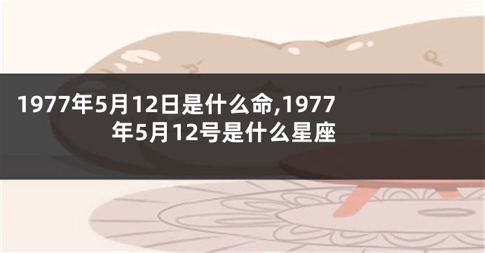 1977年5月12日是什么命,1977年5月12号是什么星座