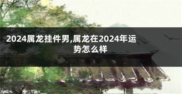 2024属龙挂件男,属龙在2024年运势怎么样