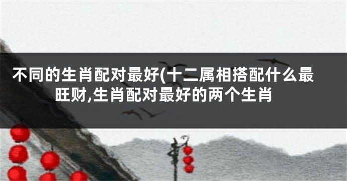 不同的生肖配对最好(十二属相搭配什么最旺财,生肖配对最好的两个生肖