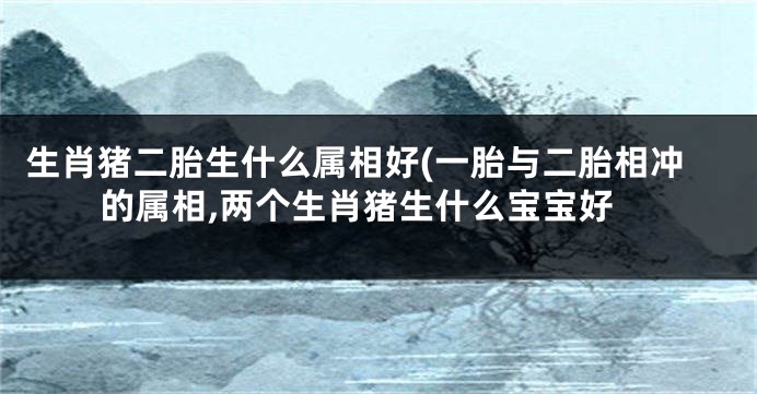 生肖猪二胎生什么属相好(一胎与二胎相冲的属相,两个生肖猪生什么宝宝好