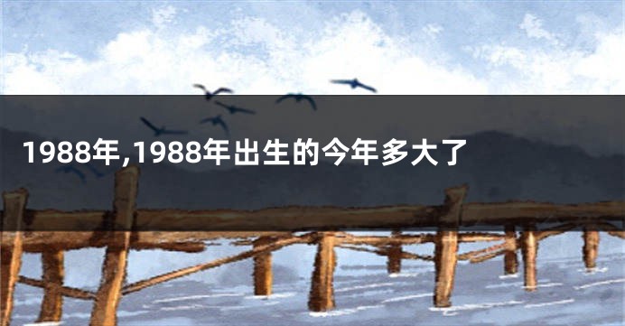 1988年,1988年出生的今年多大了