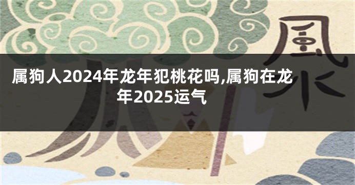 属狗人2024年龙年犯桃花吗,属狗在龙年2025运气