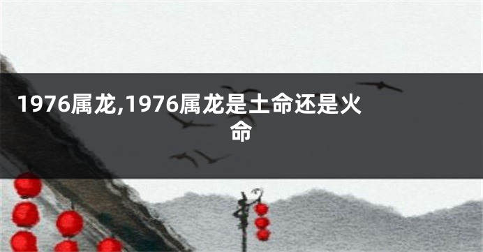 1976属龙,1976属龙是土命还是火命