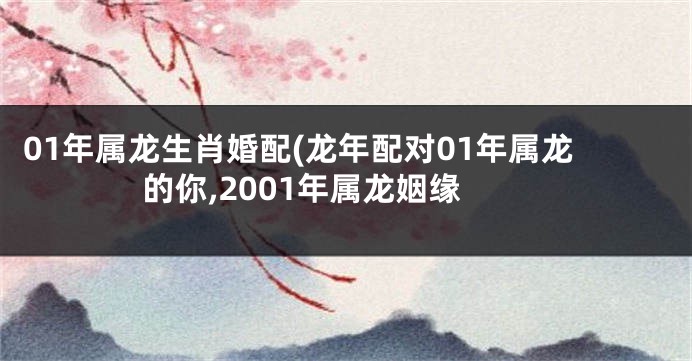 01年属龙生肖婚配(龙年配对01年属龙的你,2001年属龙姻缘