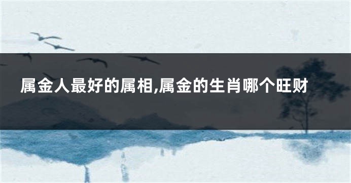 属金人最好的属相,属金的生肖哪个旺财