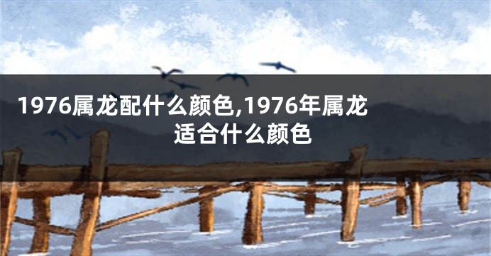 1976属龙配什么颜色,1976年属龙适合什么颜色