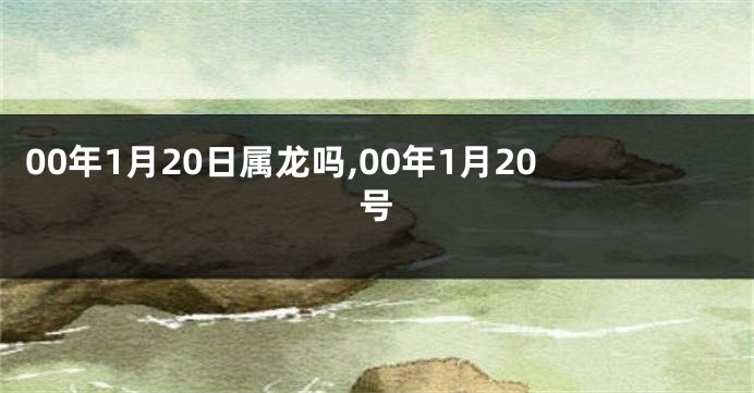 00年1月20日属龙吗,00年1月20号