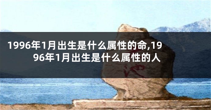 1996年1月出生是什么属性的命,1996年1月出生是什么属性的人