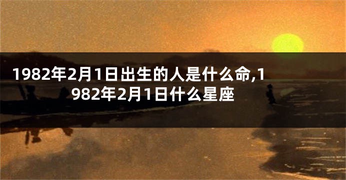 1982年2月1日出生的人是什么命,1982年2月1日什么星座