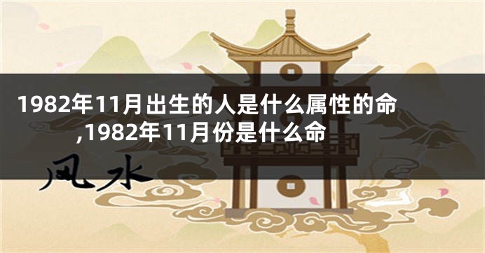 1982年11月出生的人是什么属性的命,1982年11月份是什么命