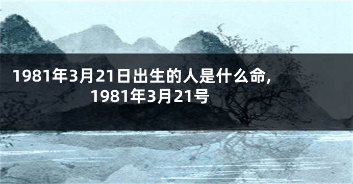 1981年3月21日出生的人是什么命,1981年3月21号