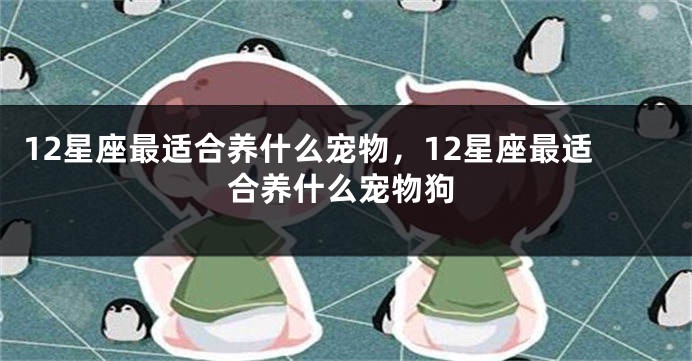 12星座最适合养什么宠物，12星座最适合养什么宠物狗