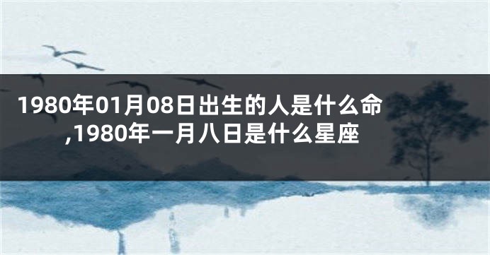 1980年01月08日出生的人是什么命,1980年一月八日是什么星座