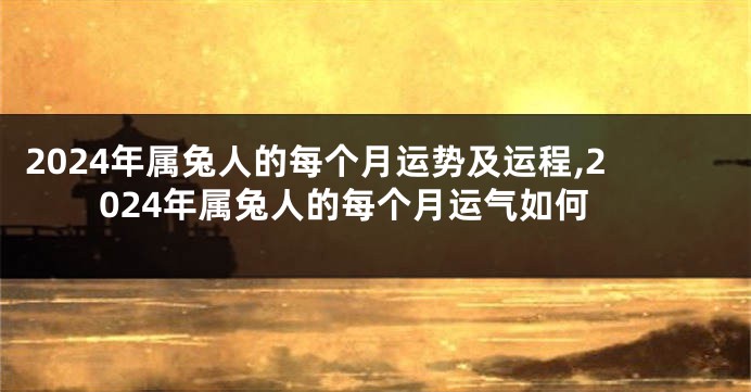 2024年属兔人的每个月运势及运程,2024年属兔人的每个月运气如何