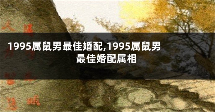 1995属鼠男最佳婚配,1995属鼠男最佳婚配属相