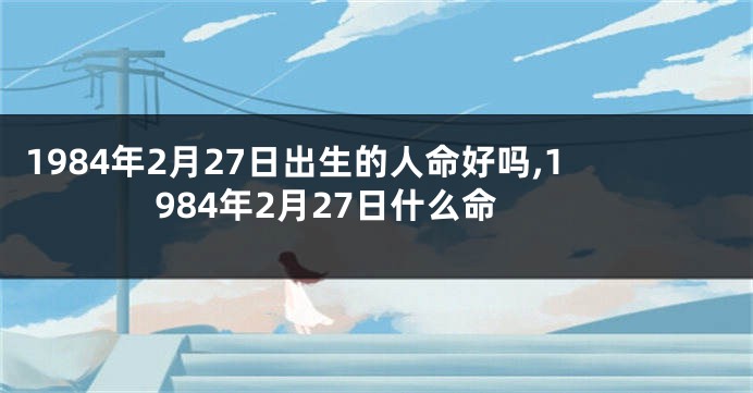 1984年2月27日出生的人命好吗,1984年2月27日什么命