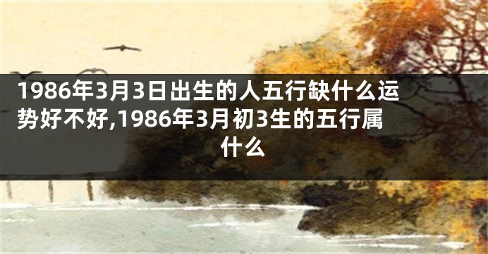 1986年3月3日出生的人五行缺什么运势好不好,1986年3月初3生的五行属什么