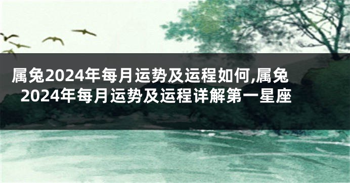 属兔2024年每月运势及运程如何,属兔2024年每月运势及运程详解第一星座