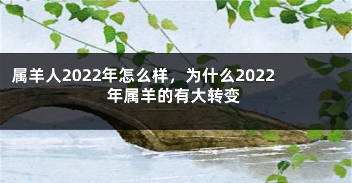 属羊人2022年怎么样，为什么2022年属羊的有大转变