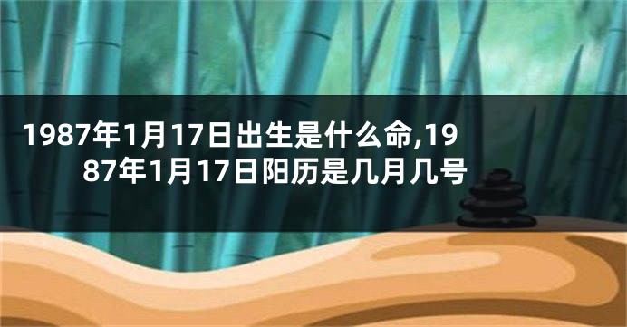 1987年1月17日出生是什么命,1987年1月17日阳历是几月几号