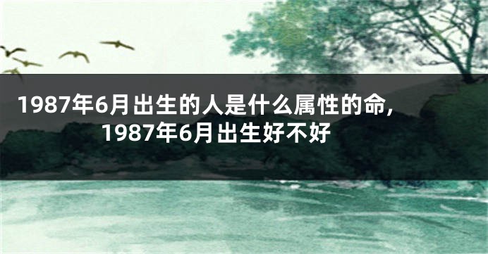 1987年6月出生的人是什么属性的命,1987年6月出生好不好